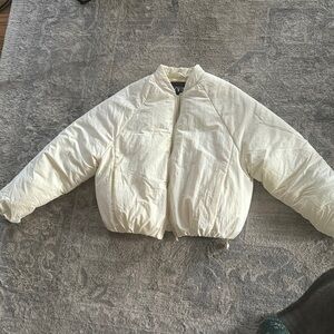 Zara Cream Puffer Jacket